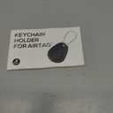 Waterproof AirTag Keychain Holder - 4 Pack Airtag Lock Case with Wire Cable Compatible with Apple AirTags, Ultra Durable Anti-Lost Protective Case with Keyring for Luggage, Backpack (Black)