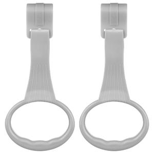 2Pcs Baby Playpen Pull up RingsPull up Rings for Play PenBaby Walking Exercises Assistant - Playpen & Crib Hanging Loop Accessories for Help Stand up Walking Training Tool Newborn (Grey)