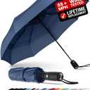 REPEL Windproof Travel Umbrella - Compact & Withstands Winds up to 85MPH, Strongest Premium Auto Folding Umbrella for Rain and Sun - Durable, Light & Portable for Women & Men , Fits Backpack & Cars