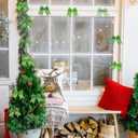 36 Pcs Christmas Bows with Twist Ties 6 Inch Velvet Mesh Ribbon Wreath Glitter Bows for Holidays Wreath Christmas Tree Railings Farmhouse Decoration DIY Craft Gift(Green)