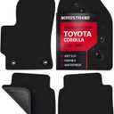 Floor Mats for Toyota Corolla 2020 2021 2022 2023 2024 2025 2026 - Custom 3D Fit - 1st and 2nd Row Set - Rubber Anti-Slip Backing - Heavy Duty 22oz Carpet Mat - All Weather Car Liner Floormats