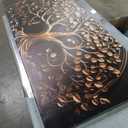 CPKATMT Gold Tree Wall Art for Office Gold Pictures for Wall Living Room Vintage Wall Decor Bedroom Size 24" x 48"