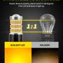 AUXLIGHT 3157 3057 3156 4157 3157K LED Bulbs Amber Yellow, Ultra Bright 60-SMD LED Replacement for Blinker Lights, Turn Signal/Parking or Running Lights, Brake/Tail Lights (Pack of 2)