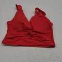 Women's Bikini Top - Supportive Swimsuit for Large Bust - 2025 Cut Out Twist Swim Top (Medium, Red)