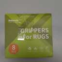 Rabenda 8 Pcs Grippers for Rugs, Non Slip Rug Pads for Hardwood Floors and Tiles, Reusable Rug Tape for Area Rugs, Dual Sided Adhesive Rug Pad Gripper Keep Corners Flat(Black)