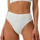 Womens High Rised Cotton Underwear Soft Breathable Panties Deep Length Briefs Underpant Multipack (Black,White, XS)
