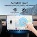 2 x Tempered Glass Screen Protector Tesla Model Y/3 Screen Protector Accessories 2024 2025 15" Matte 9H Tempered Glass, Anti-Glare, Easy Install Fits Y (2025-2020) & 3 (2023-2017)