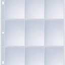 36 Pack 9 Pocket Page Protectors, Sooez Trading Card Sleeves for 3 Ring Binder, Baseball Cards Holder, Protective Pages Sheets for Binders Album, Fit for YuGiOh, MTG, Game, Business & Sports Cards