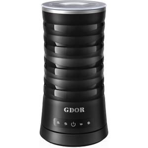 GDOR 4 in 1 Milk Frother and Steamer, 10oz Milk Steamer, Cold Foam Maker, Hot Chocolate Maker, Frother for Coffee, Latte, Cappuccino & More, Black