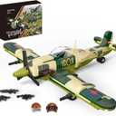 TOY PLAYER Spitfire Fighter Plane Jet Building Set - Compatible with Lego Plane, Military Airplanes Model, Gift for Boys Age 6 7 8 9 10 11 12 and WW2 Military SetCollectors & Enthusiasts