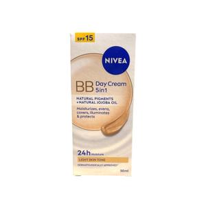 NIVEA 5-in-1 BB Cream Light with Mineral Pigments & Jojoba Oil, 50 ml Each  Bundle of 2  Hydrating Complexion Perfecting Cream That Moisturises, Smooths, Evens Skin Tone & Enhances Natural Radiance