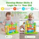 Musical Baby Toys for 1 Year Old Boy Gifts, 1st Birthday Gift First Present for One Yr, Pound A Ball Development Toy for 9-12-18 Months, Interactive Learning Toddler Toys for 1 Year Old Boys Girls (Green, Yellow, Orange)