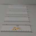 Shario Nursery Book Shelves, 4-Pack White Floating Shelves for Wall Kids, Scalloped Shelves, Wall Book Shelves for Bedroom Kids, Toddler Room, Baby Room, Nursery Decor (16.5 Inches)