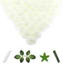 100 Pcs 2 Inch Artificial Flowers Faux Foam Fake Rose Head Bulk for Home Decor Wedding Decoration Bridal Shower Wall Table Centerpiece Arrangement DIY Craft (Ivory)