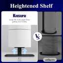 Kitsure Toilet Paper Holder Free Standing  Rustproof Metal Toilet Paper Stand for 4 Rolls with Anti-Slip Base and Shelf for Phone & Small Items, Bathroom Organizers and Storage, Medium, Black (Medium - 1 Pack)