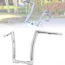 Wsays 12" Rise Ape Hanger Handlebar 1.5 inch Fat Bar Chrome Compatible with Harley Dyna Softail Sportster XL 883 1200 with Road King 1994-2022 with Road Glide 1998-2013 Models (12'', Chrome)