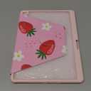 Kidcube for iPad 5th/6th Generation Case, for iPad Air 1st/2nd Gen, for iPad Pro 9.7 Inch Case Women Girls Cute Folio Cover with Pencil Holder Girly Strawberry Design Rotating Stand Cases 2018/2017