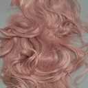 BERON Pink Wig Long Wavy Wig with Bangs Synthetic Wigs Long Pink Wigs for Daily Party with Hairnet