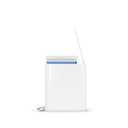 simplehuman Slim Step Can, 5L / 1.3 Gallon Compact Bathroom Trash Can, Liner Pocket, Sleek Internal Hinge, 150,000-Step All-Steel Pedal, Lid Shox Silent Close, White Steel