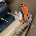 21" Rolling Lawn Aerator, 45 Preassembled Spikes, Only Needs 3-5 Minutes to Assemble, No Looseness, Good Package, 75" Long Handle with Quick Clip Connections, U-Shape Construction - Orange.