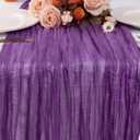 6 Pack Purple Cheesecloth Table Runner 10FT Cheese Cloth Boho Gauze Fabric Table Runner 35 x 120 Inch Rustic Sheer for Spring Holiday Wedding Baby Shower Party Decoration(Purple), 6 Pcs - 10 Ft