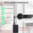 Fingerprint Door Lock Biometric Door Knob with Keypad Keyless Entry, Door Locks for Bedrooms, Home Hotel Office Apartment Black