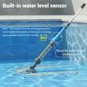 Spa Vacuum for Hot Tub, Cordless Pool Vacuum for Above Ground Pool, Lightweight Handheld Pool Cleaner with 2 Brush Heads, Rechargeable Stick Spa Cleaner (Blue)