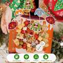 200 Pcs Christmas Ugly Sweater Paper Plates and Toothpick Flags Set Disposable Gingerbread Santa Plates Ugly Sweater Party Decorations Xmas Holiday Supplies for Pizza Dessert Cookies Salad