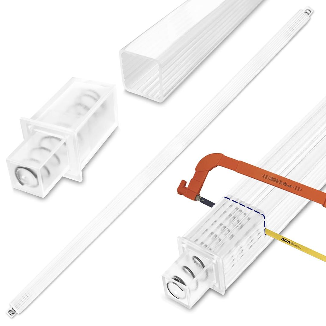 24 Inch Clear Bathroom Towel Bar Replacement Bar with Adjustable Spring End Sturdy Plastic Ceramic Rack Replacement Towel Bar Suitable for Kitchen and Bathroom Towel Storage
