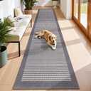 Ileading Runner Rug for Hallways 3'x14' Heavy-Duty Durable Entryway Floor Mat with Non Slip Rubber Backing Low-Pile High Traffic Carpet Machine Washable Accent Rugs for Kitchen, Living Room