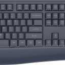 Wireless Keyboard and Mouse Combo, EDJO 2.4G Full-Sized Ergonomic Computer Keyboard with Wrist Rest and 3 Level DPI Adjustable Wireless Mouse for Windows, Mac OS Desktop/Laptop/PC (Navy Blue)
