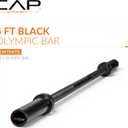 CAP 20lb 5ft Olympic Barbell, Black, Strength Training