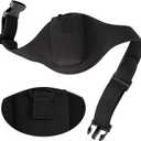 Weewooday 1 Pack Mic Belt for Fitness Instructor Microphone Belt Holder Waistband Bag Case for Theatre, Speaker (Black)