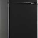 Anukis Compact Refrigerator 3.8 Cu Ft 2 Door Mini Fridge with Freezer for Apartment, Dorm, Office, Family, Basement, Garage - Black