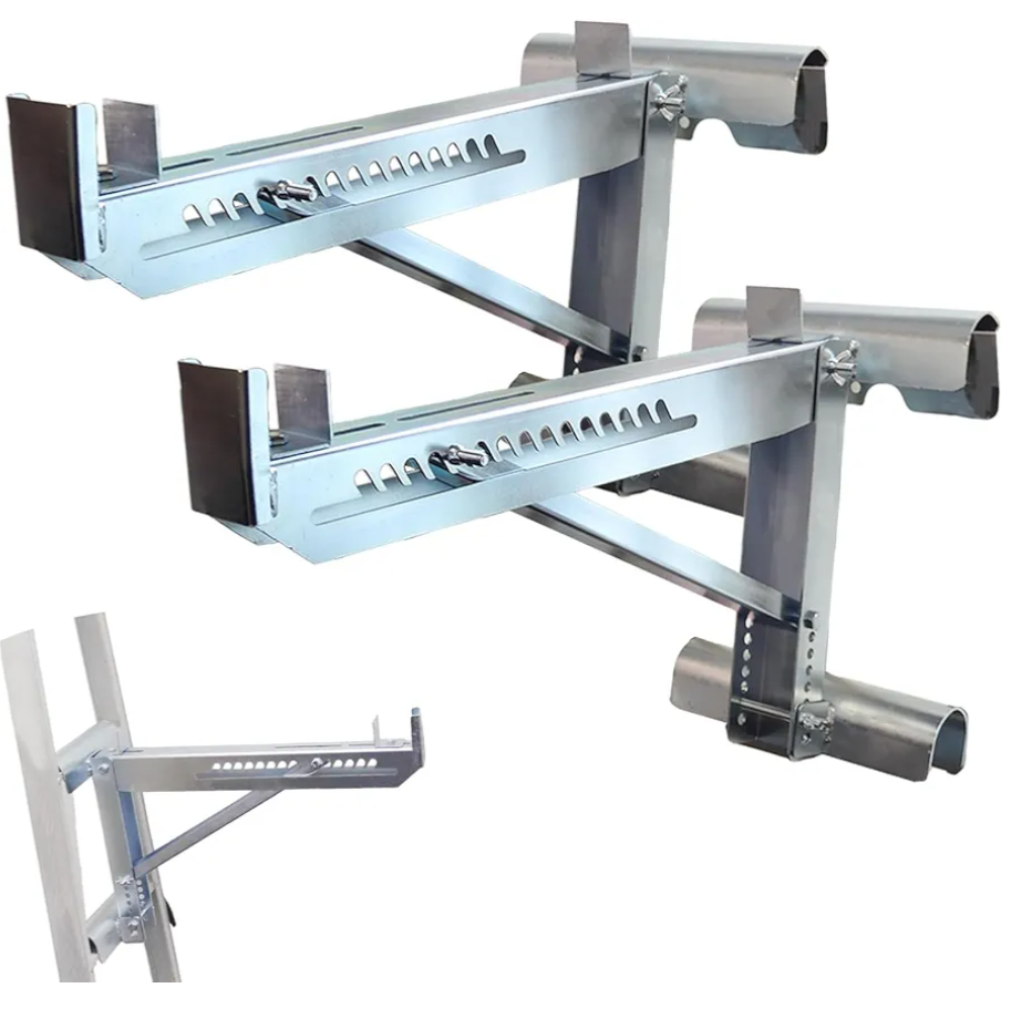 Ladder Jacks Scaffold Bracket - Two-Rung Short Body Extension Ladder Jack for Working 20 inch Stage 2 Pack