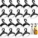 Maitys 18 Pcs Purse Hanger Hook Acrylic Bag Rack Holder for Bag Hanger Handbag Tote Hook Closet Organizer Storage Over The Closet Rod Backpacks Satchels Crossovers Tote (Black)