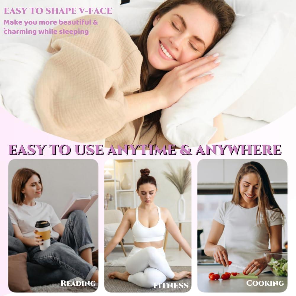 Graphene V-Line Mask Chin Up Mask V Shaped Face Mask Chin Strap for Sleeping,Jawline Shaper