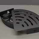 NearMoon Bathroom Shower Caddy 2 Pack, No Drill 304 Stainless Steel Shower Organizer with 2 Hooks (Corner Shelf, Matte Black)