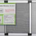 FLYZZZ Adjustable Window Screen Horizontal (19.68"H x 28"-52"W) 1 Pack Expandable Window Screen Large Replacement for Home