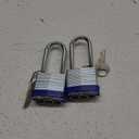 SEPOX® Twins Keyed-Alike Padlock, Reinforced Laminated Steel Body 1-9/16" 40MM, Robust Hardened-Steel Long-Shackle, Pack of 2-Pcs Lock, 4-Pcs Same Keys, Ideal for Locker-Lock & Tool-Box