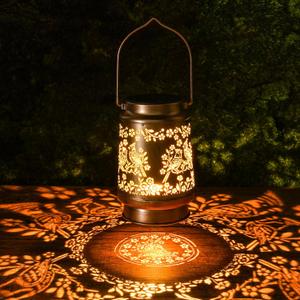 Solar Lanterns Outdoor Waterproof, Cardinal Bird Floral Design Hanging Solar Lights Garden Decor for Patio Porch Yard Lawn, Cardinal Gifts for Women Mom Grandma