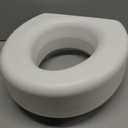 HealthSmart Enhanced Comfort 5" Raised (Round) Toilet Seat Risers for Seniors 5 Slip Resistant Pads FSA/HSA Eligible Padded Toilet Seat Elevation 15.7 x 15.2 x 6.1