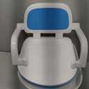 Bedside Commode Toilet for Elderly, Portable Toilet for Adults with Full-Surround Anti-Slip, Armrests, Double Layer Odor Sealed, Bedside Commode Chair for Toilet with Arms, Blue