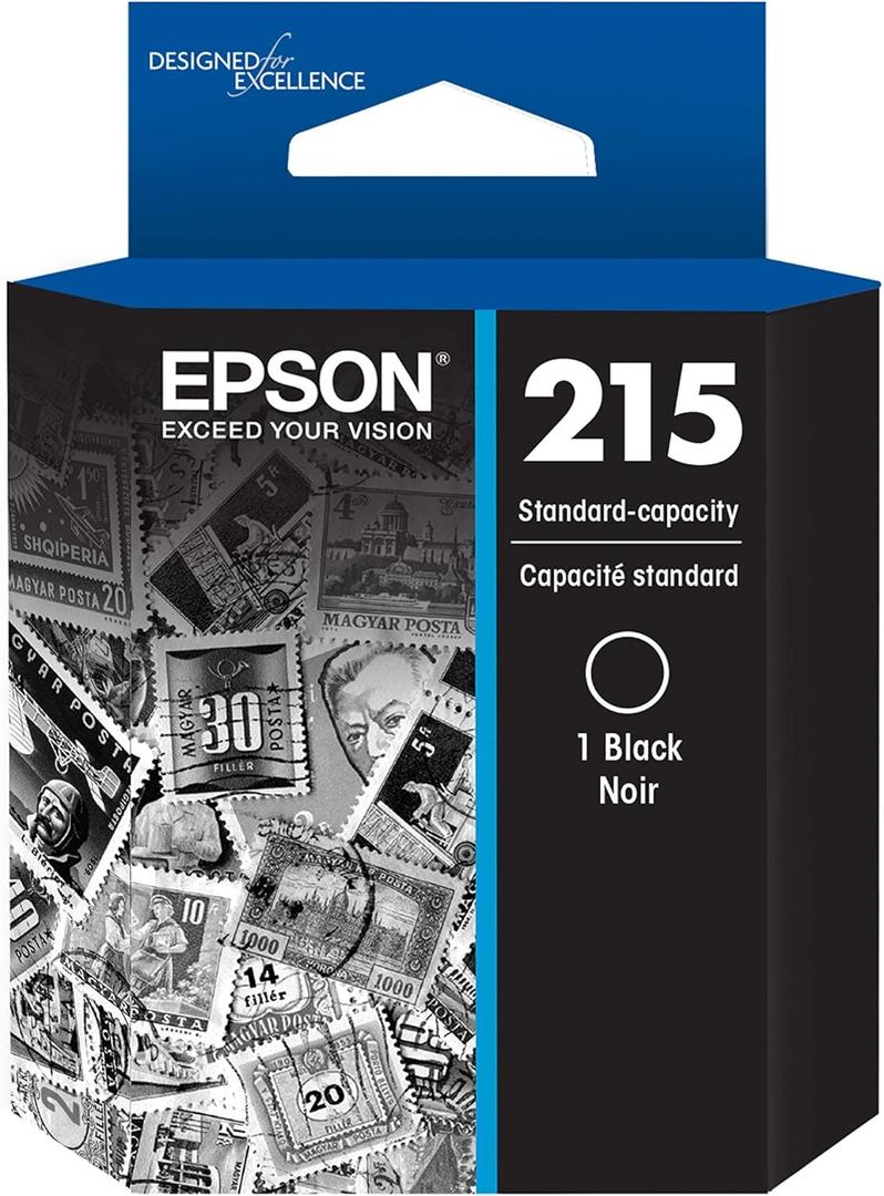 EPSON 215 Ink Standard Capacity Black Cartridge (T215120-S) Works with WorkForce WF-100, 110 and EC-110