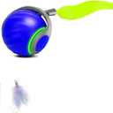 Speedy Tail 2.0 Interactive Cat Toy  Smart Self-Rolling Cat Ball with Feather Tail, Automatic Moving Motorized Toy for Indoor Cats, Chasing & Hunting Fun (Blue)