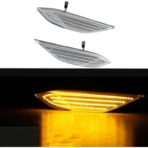Side Marker Light, Front Fender Turn Signal Indicator Blinker Lamps Compatible with Porsche Cayenne 958 92A 2011-2014, 99163115502, 99163115602(Clear, Steady) Side Marker Light, Front Fender Turn Signal Indicator Blinker Lamps Compatible with Porsche Cayenne 958 92A 2011-2014, 99163115502, 99163115602(Clear, Steady)