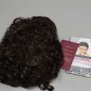 Kaneles Short Brown Curly Wig Womens Bob Wig with Bangs Shoulder Length Naturel Hair Wigs for Daliy Party Halloween Use