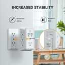 Multi Plug Outlet, USB Wall Charger, Surge Protector, 7 Outlet Extender with 4 USB Charging Ports (2 USB C) 1680J Power Strips Outlets with Night Light, Wall Plug Adapter Spaced for Home Travel Office