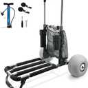 Beach Dolly Cart, Foldable Beach Trolley with 11 Inch Balloon Wheels for Sand (Gray)