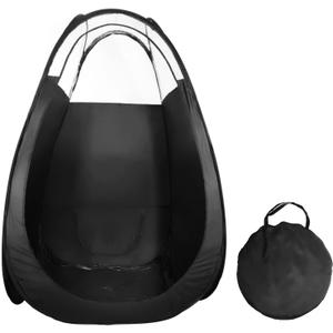 VARIPOWDER Pop Up Spray Tan Tent for Professionals Large Portable Black Tanning Tent Spray Tan Booth for Home & Salon with Carrying Bag